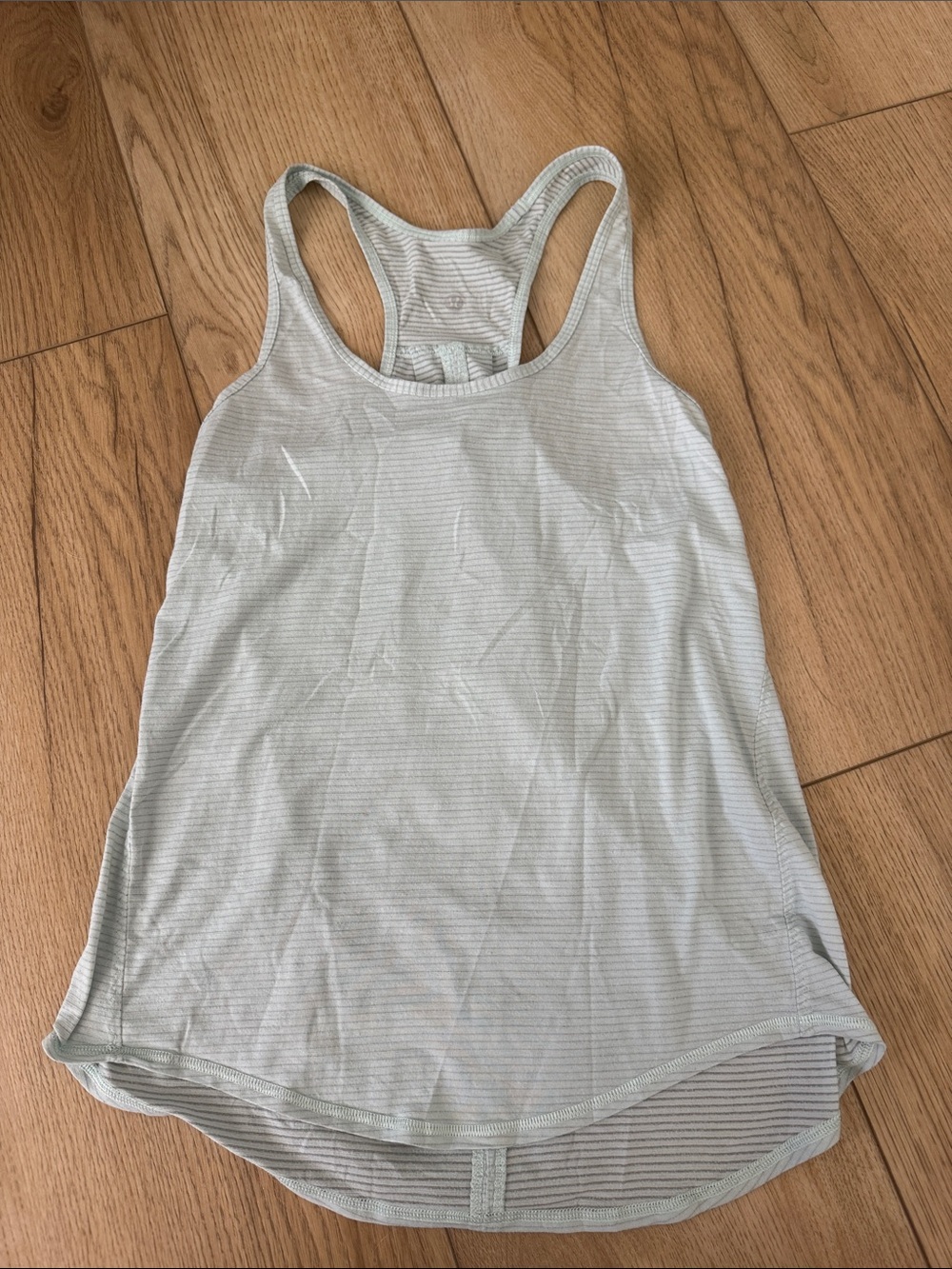 Light Mint Striped Racerback Tank Top - Women